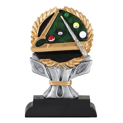 6" Billiards Resin Impact Series Trophy