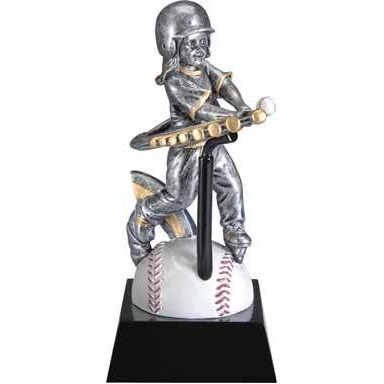 9" Girls T-Ball Motion Xtreme Resin Trophy