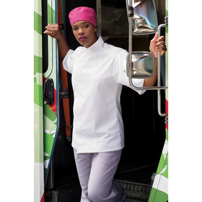 Unisex White Tunic Style Moisture Control Chef's Coat (2XL-3XL)