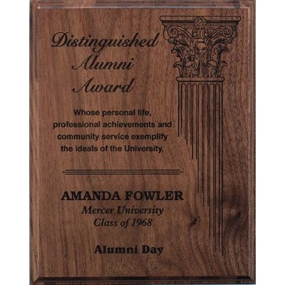 Walnut Laser Engraved Plaque (10-1/2"x13")