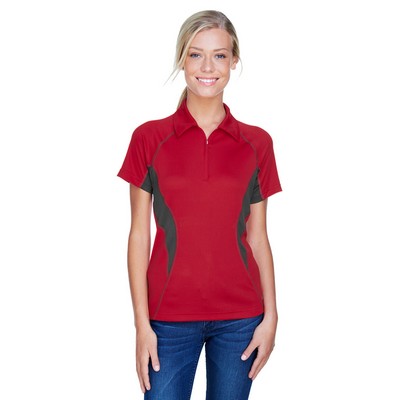 NORTH END SPORT RED Ladies' Serac UTK CoolLogik™ Performance Zippered Polo