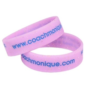 Custom 3/4" Glitter Silicone Wristband