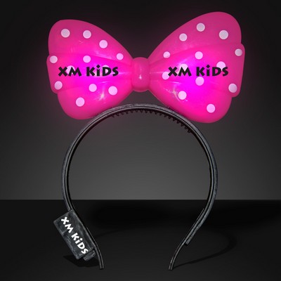 Light Up Pink Big Bow Headband - Domestic Imprint