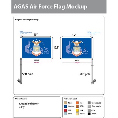 Air Force Car Flags 10.5x15 inch Premium