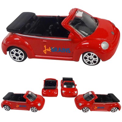 3" 1:64 Scale Volkswagen® Cabrio- Red with Full Color Graphics (Both Doors)