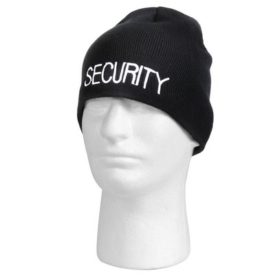 Security Embroidered Skull Cap