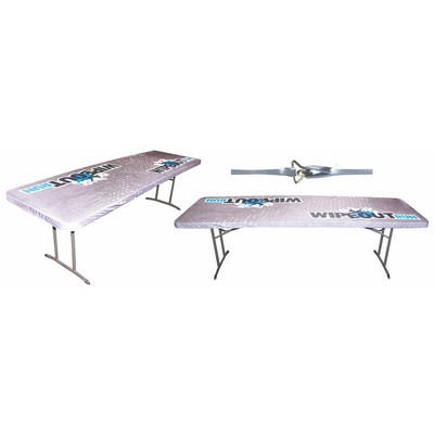 Table Cover Topper Stretch Fitted w/Full Sublimation (6 ft)