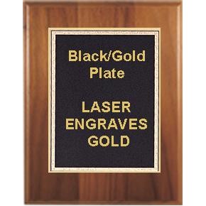 Cherry Plaque 9" x 12" - Black/Gold 7" x 10" Florentine Plate