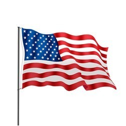 36"W x 24"H National Flag, United States, Single-Sided