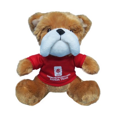 10" Bailey Bulldog Stuffed Animal w/ T-shirt (10")