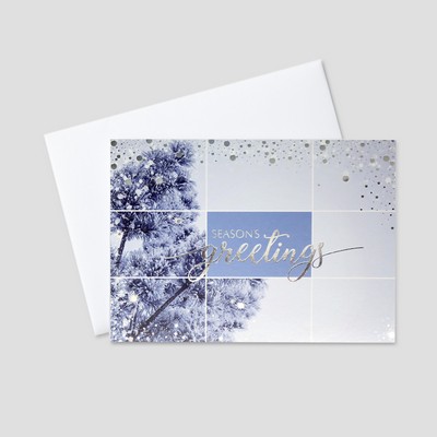 Glimmering Wonderland Foil Printed Holiday Greeting Card