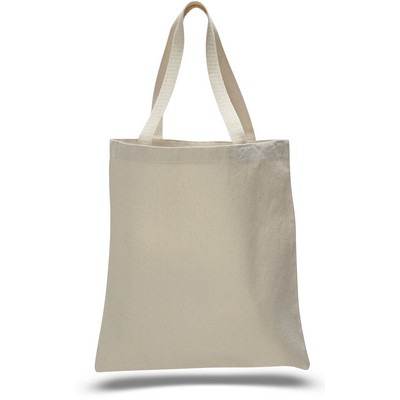 Natural Zippered Promotional Tote Bag - blank (15" x 16")