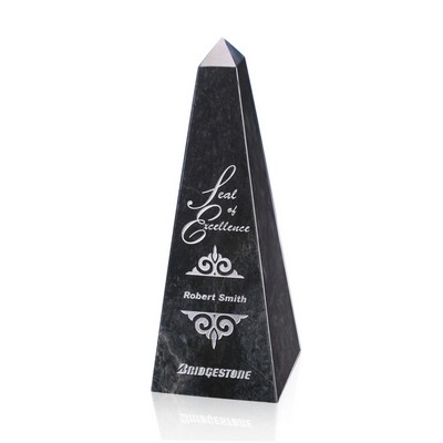 Marble Obelisk - Black 10"