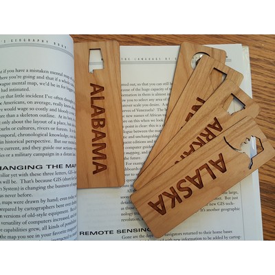 1.5" x 5.75" - Alabama Hardwood Bookmarks