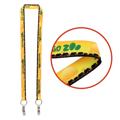 3/4" Dual LA-214 Attachment Sublimation Lanyard