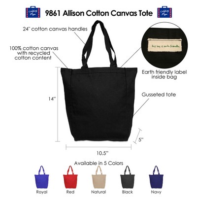 Allison Cotton Canvas Natural Tote (Eco-Friendly)