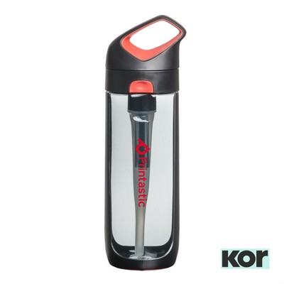 Kor® Nava Bottle w/Filter - 24oz Ribbon Red