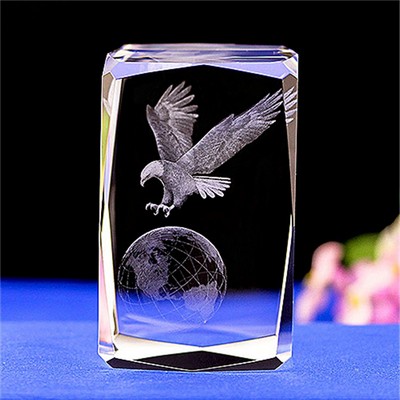 3D Eagle Earth Crystal Crafts