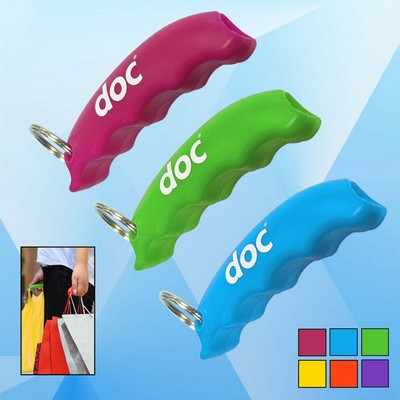 Silicone Portable Bag Handle With Key Chain