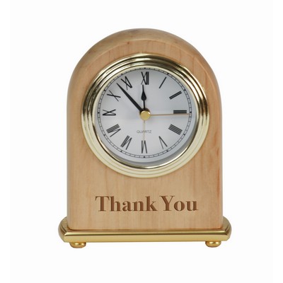 4" x 5" Red Alder Arch Desk Clock