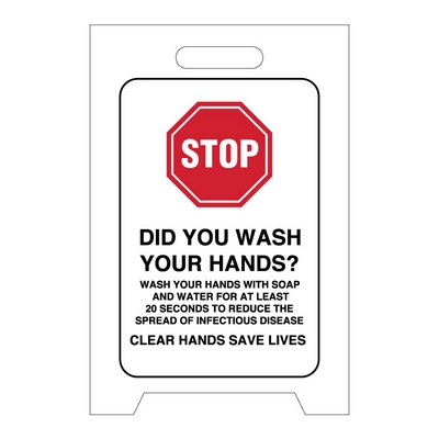 STOP Wash Hands Wall Sign