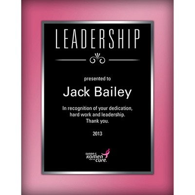 7" x 9" Splash of Color Plaque - Black & Pink