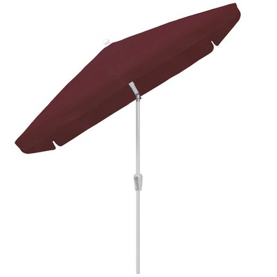 US Made 6 1/2' Square (9' Diagonal) Commercial Patio (Drape) Umbrella w/Crank & Auto Tilt