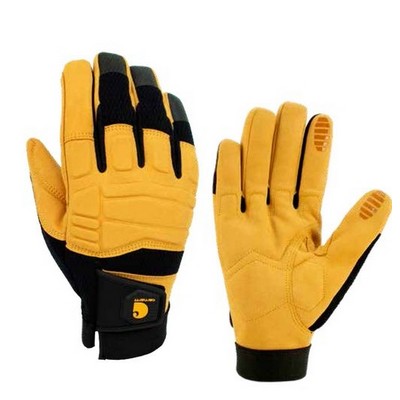 Carhartt® Men's Synthetic Leather High Dexterity Molded Knuckle Secure Cuff Glove