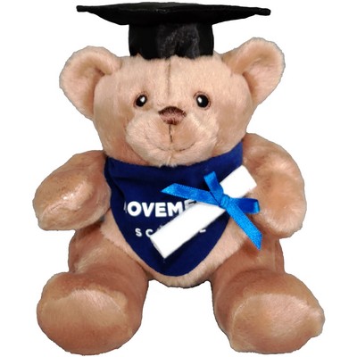 6" Bear With Graduation Cap