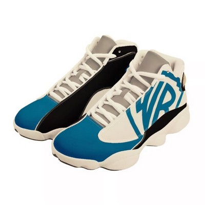 White Accent Basketball Shoes with full color printing