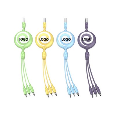 Lollipop Shape Stretch 3 in1 Micro Usb Charging Data Cable