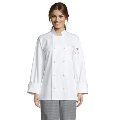 Uncommon Threads Unisex White Classic Knot Chef Cotton Coat