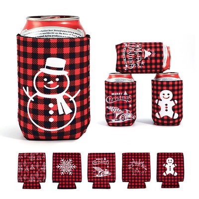 Christmas Neoprene Beer Can Cooler