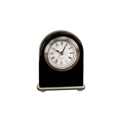 4.5" x 5" Black Piano Finish Clock