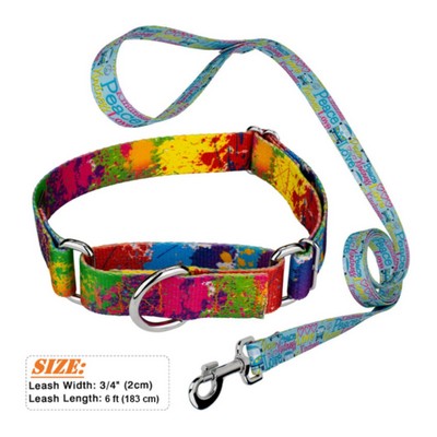 Dye-Sublimation Dog Leash with Adjustable Collar & Carabiner