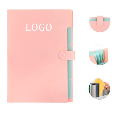 A4 Size Expanding File Folder with 5 Pockets