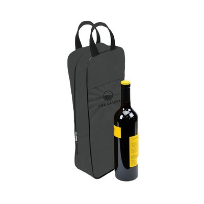 18 Oz. Natural Canvas Single Bottle Wine Tote