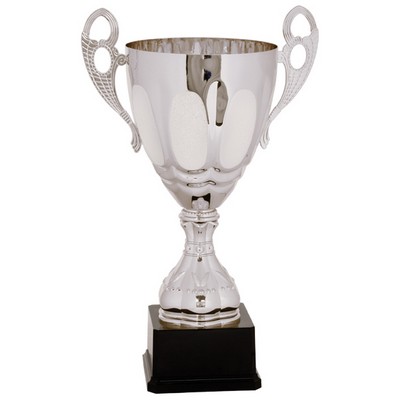 Silver Metal Trophy Cup 13"H