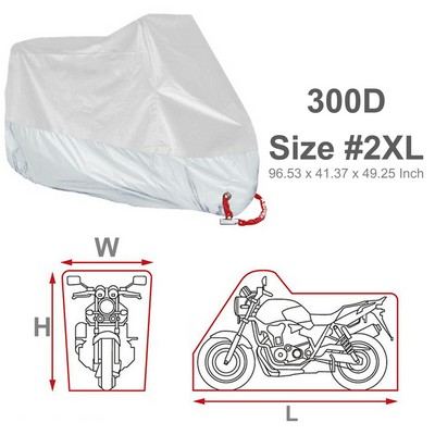 300D Size#2XL Waterproof Sun Motorcycle Cover