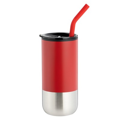 18oz. Stainless Steel Straw Tumbler.