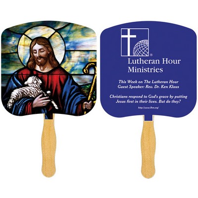 Religious Hand Fan/ Guardian Angel