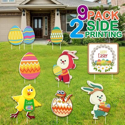 Custom Easter Theme Plastic Printed Corrugated Yard Sign