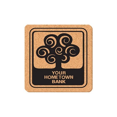 Coaster - 5" Square Cork Coasters