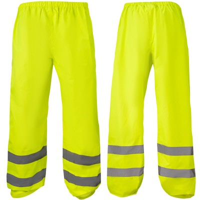 Hi Viz Class E Reflective Tape Waterproof Over Trousers Safety Pants