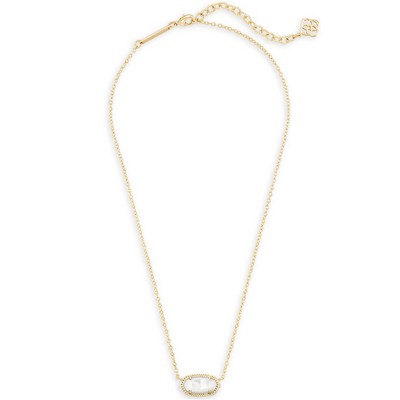 Kendra Scott Elisa Gold Pendant Necklace in Ivory Mother-of-Pearl