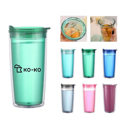 18OZ RPET Double Wall Tumbler With A Handle