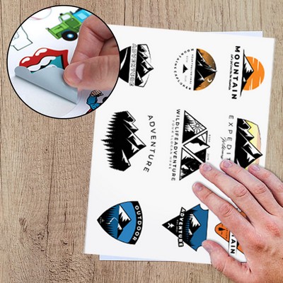 Promotional Full Color White Vinyl Decal Kiss Cut Sticker Sheets