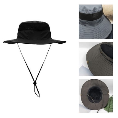 Quick-Dry UV Shield Wide Brim Bucket Hat