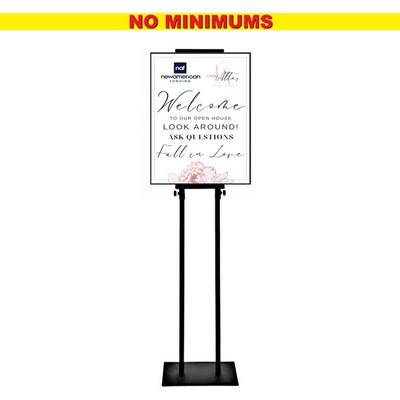 Metal Retail Stand with 2-24x36 foamboard signs