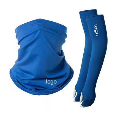 Uv Protection Breathable Neck Gaiter Arm Band Set